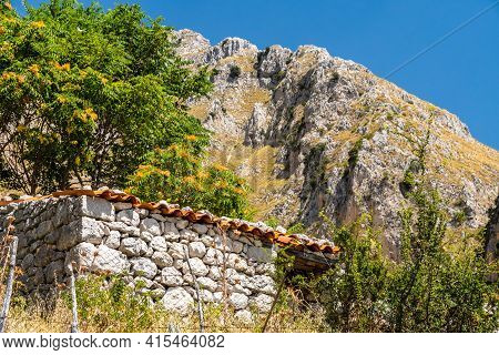 View Of Rocca Del Crasto Near Alcara Li Fusi Town In The Nebrodi Park, Sicily