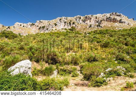 View Of Rocca Del Crasto Near Alcara Li Fusi Town In The Nebrodi Park, Sicily