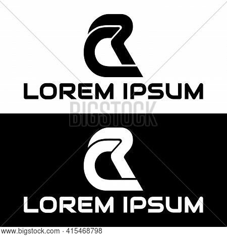 Simple Creative Initial Letter Cr Or Rc Logo Template In Flat Design Monogram Illustration