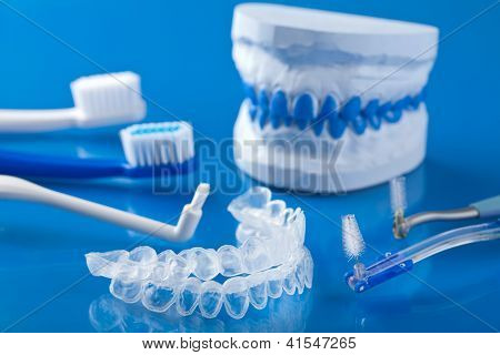 plateau de dents individuelles pour blanchiment et brosses à dents