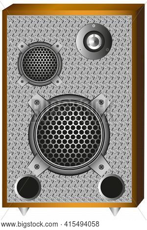 Model Of A Three-way Speaker System, The System Has: Woofer, Mid-range And Tweeter.