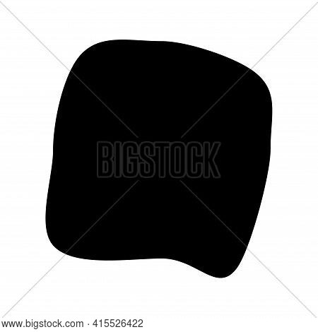 Abstract Ink Blotch, Round Liquid Blot Inkblot Shape. Freskle Pebble. Deform Random Smooth Vector Il