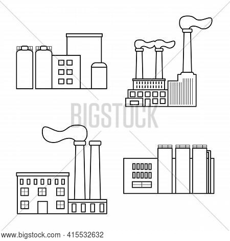 Vector Design Of Industry And Plant Icon. Set Of Industry And Construction Stock Symbol For Web.
