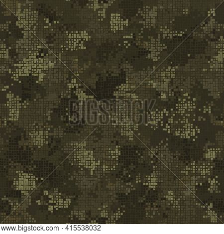 Texture Military Camouflage Seamless Pattern. Abstract Army Vector Illustration