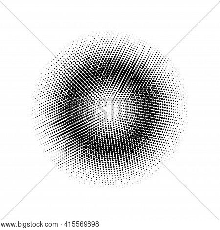 Halftone Circles. Halftone Dots Circle Gradient. Halftone Design Elements. Vector Illustration.