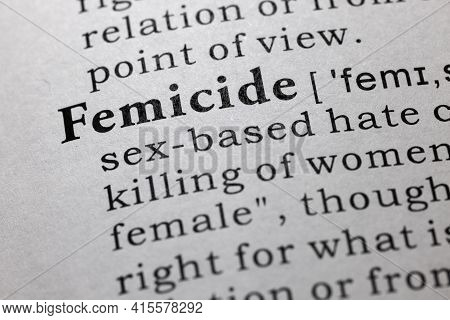 Fake Dictionary Word, Dictionary Definition Of Femicide