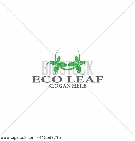 Tree Leaf Vector Logo Design Eco Friendly Concept