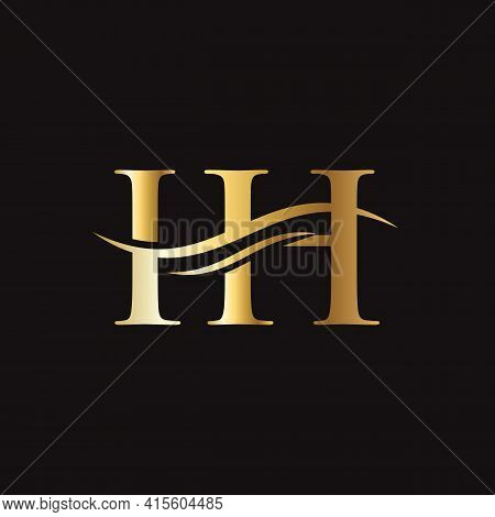 Creative Ih Letter With Luxury Concept. Modern Ih Logo Design For Business And Company Identity.