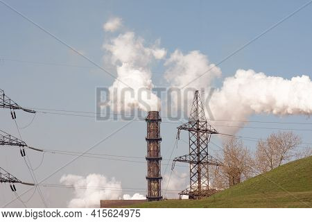 Smoke From The Pipe Of An Industrial Enterprise.