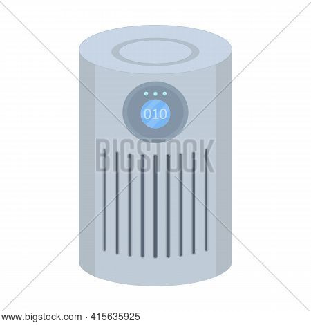 Air Purifier Vector Illustration In Flat Style On Isolated White Background.