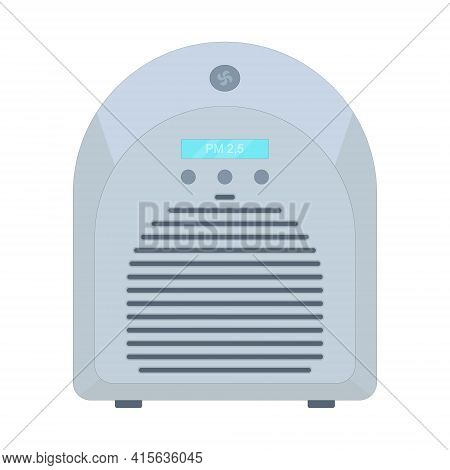 Air Purifier Vector Illustration In Flat Style On Isolated White Background.