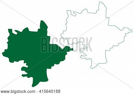 Rewari District (haryana State, Republic Of India) Map Vector Illustration, Scribble Sketch Rewari M