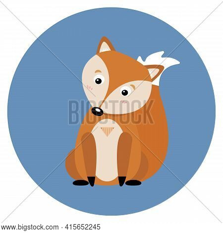 Vector Fox In Cartoon Style For Children's Products
