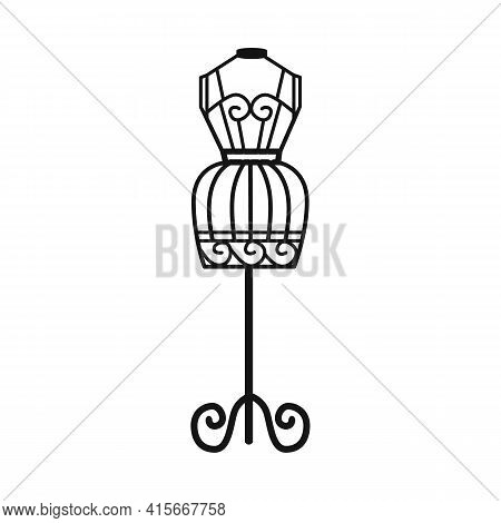 Vector Design Of Dummy And Vintage Logo. Graphic Of Dummy And Body Stock Symbol For Web.