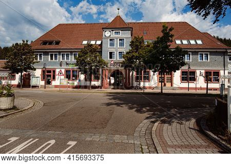 Titisee-neustadt, Baden-württemberg, Germany - July 28 2020 : View On The Exterior Of The Titisee Ra