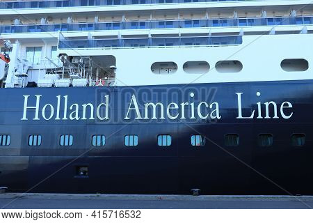 Ijmuiden, The Netherlands - June 22nd 2020: Nieuw Statendam, Moored At Felison Terminal For Maintena