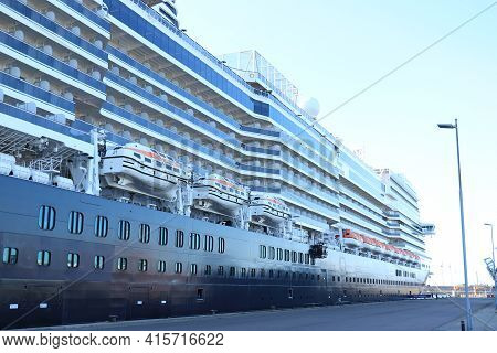Ijmuiden, The Netherlands - June 22nd 2020: Nieuw Statendam, Moored At Felison Terminal For Maintena