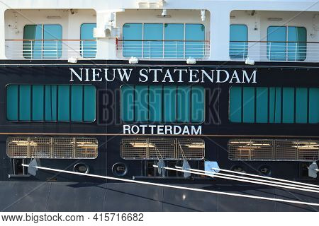 Ijmuiden, The Netherlands - June 22nd 2020: Nieuw Statendam, Moored At Felison Terminal For Maintena