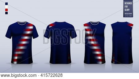 Soccer Jersey, Football Kit, T-shirt Mockup Or Sport Shirt Template Design For. Tank Top For Basketb