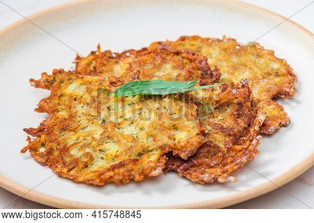 still life of potato pancakes