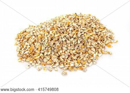 Dried Corn In Front Of White Background