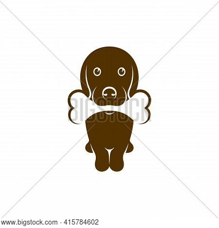 Bone Dog Logo Design Vector Illustration, Creative Dog Logo Design Concept Template, Symbols Icons