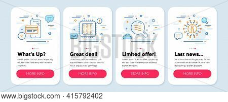Set Of Business Icons, Such As Skin Condition, Cpu Processor, Online Shopping Symbols. Mobile Screen
