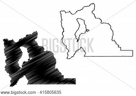 Utah County, State Of Utah (u.s. County, United States Of America, Usa, U.s., Us) Map Vector Illustr