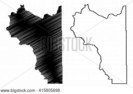Wasatch County, State Of Utah (u.s. County, United States Of America, Usa, U.s., Us) Map Vector Illu