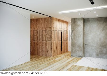 Moving House, Apartment Interior. 3d Rendering Imege