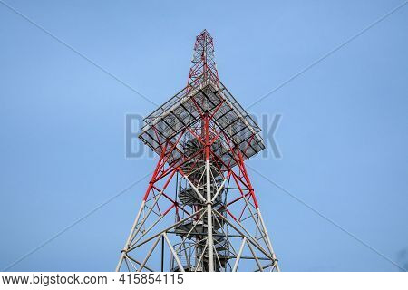 Radio Navigation Tower To Protect Life At Sea. Gdansk Gorki Zachodnie, Baltic Sea, Poland