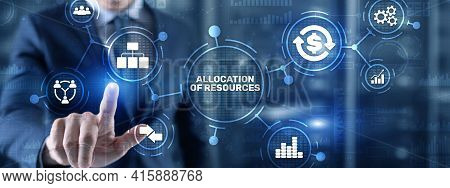 Allocation Of Resources. Marketing Planning Strategy Concept. Business Technology