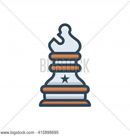 Color Illustration Icon For Bishop Catholic Euplectes Pilanesberg