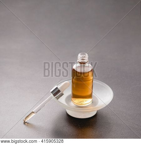 Natural Serum. Concept Of Cosmetic Injection Is Hyaluronic Acid, Botulin, Serum.
