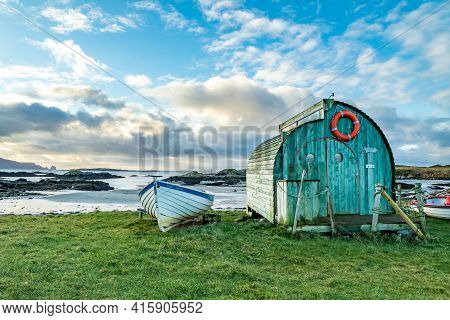 Rossbeg, County Donegal, Ireland : January 02 2021 : The Lobster Pod Is A Brillant Innovation By Nat