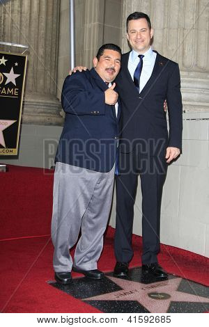 LOS ANGELES - 25 de janeiro: Guillermo Rodriguez, Jimmy Kimmel em uma cerimônia onde Jimmy Kimmel é homenageado