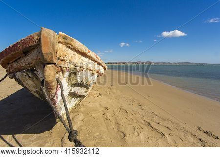 Colombia, Wild Coastal Desert Of Penisula La Guajira Near The Cabo De La Vela Resort. The Picture Pr