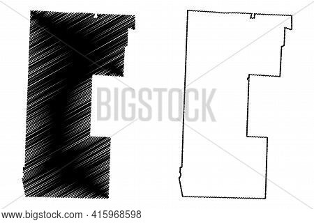 Bennington County, State Of Vermont (u.s. County, United States Of America, Usa, U.s., Us) Map Vecto