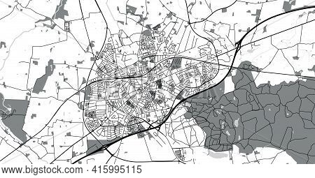Urban Vector City Map Of Slagelse, Denmark