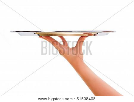 Woman Holding Salver