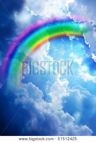 Beautiful rainbow in the sky