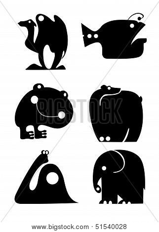 art animal silhouettes