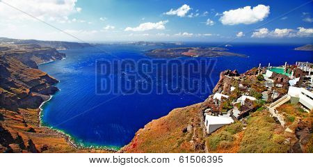 amazing Santorini. Panoramic view from  Imerovigli village 