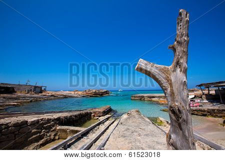 Es calo Escalo de sant Agusti Beach in Formentera Balearic islands