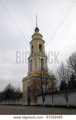 Belfry of Novo Golutvin convent in Kolomna Kremlin. Russia