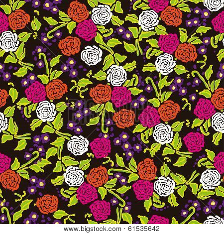 Seamless bright pattern with flowers