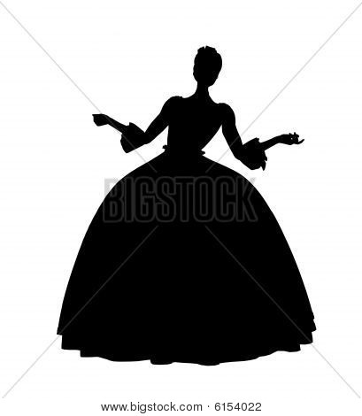 Hamupipőke Silhouette illusztráció