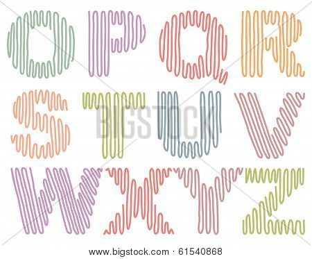 Hand drawing alphabet