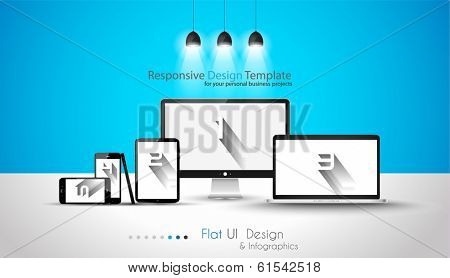 Modern devices mockups fpr your business projects. webtemplates included.