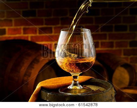 Glass of cognac